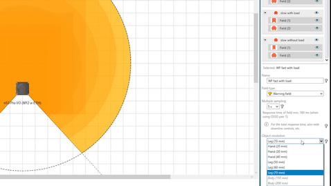 Vorschaubild für nanoScan3: Individual field settings using the Safety Designer