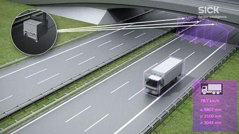 Vorschaubild für Vehicle classification over multiple lanes: TIC102 Traffic Information Collector from SICK