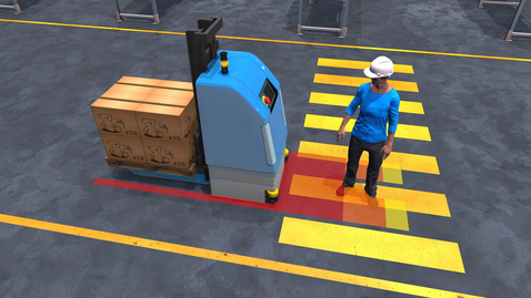 Vorschaubild für Safeguarding AGVs by SICK (Part 2): Active safety for people protection