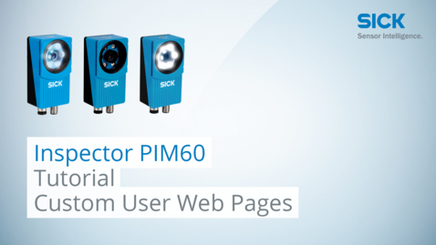 Vorschaubild für Tutorial Inspector PIM60: Custom user web pages