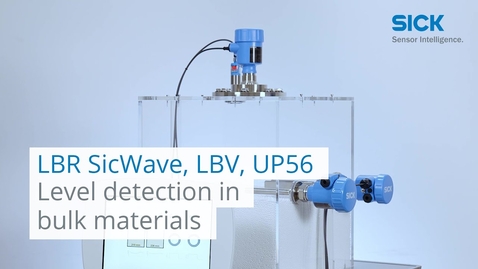 Vorschaubild für LBR SicWave, LBV and UP56 from SICK: Level detection in bulk materials