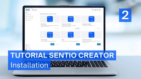 Vorschaubild für Tutorial Sentio Creator - Installation