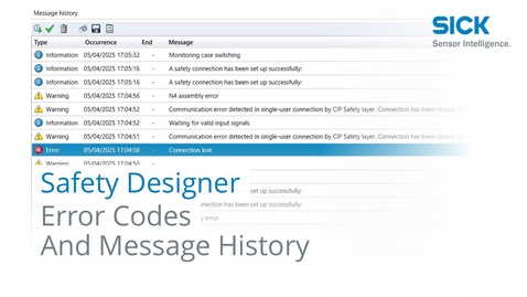 Vorschaubild für Tutorial Safety Designer: Error Codes And Message History