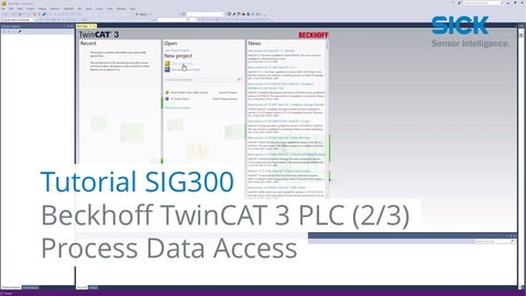 Vorschaubild für Tutorial SIG300 – Beckhoff TwinCAT 3 PLC Integration (2/3) – Process Data Access