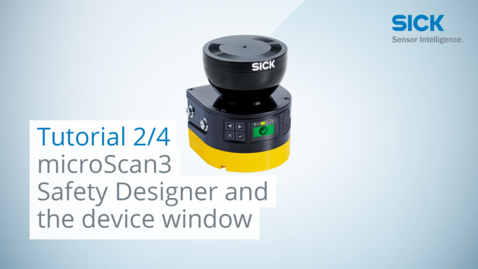 Vorschaubild für Tutorial microScan3 (Part 2/4): Safety Designer and the device window