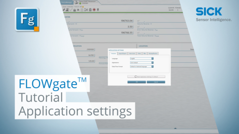 Vorschaubild für Tutorial: FLOWgate™ Application settings