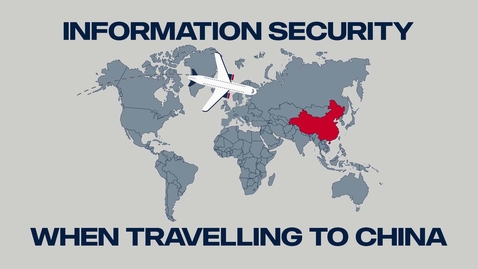 Thumbnail for Information Security when travelling to China