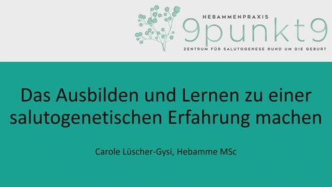 Vorschaubild für Eintrag BSc HEB - Praxisworkshop - Das Ausbilden und Lernen zu einer salutogenetischen Erfahrung machen - Teil 1