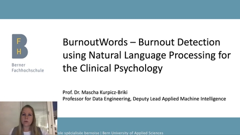 Vorschaubild für Eintrag Project BurnoutWords, Research Xchange Seminar 10/2021
