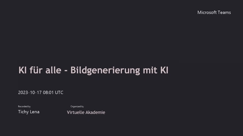 Vorschaubild für Eintrag 17.10.23: KI für alle - Bildgenerierung mit KI