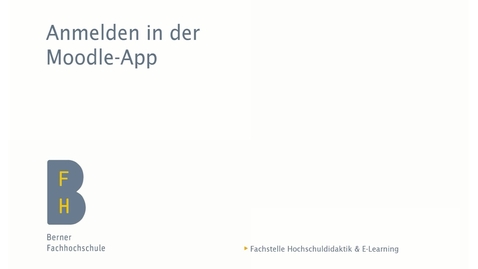 Vorschaubild für Eintrag Anmelden in der &quot;Moodle&quot;-App