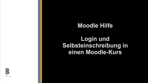 Thumbnail for Selbsteinschreibung mit Einschreibeschlüssel