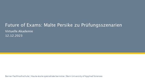 Vorschaubild für Eintrag Future of Exams: Malte Persike zu Prüfungsszenarien