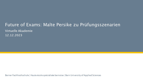 Thumbnail for Future of Exams: Malte Persike zu Prüfungsszenarien