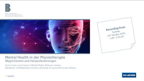 Thumbnail for BFH Gesundheit - Weiterbildung Physiotherapie - Mental Health in der Physiotherapie: Möglichkeiten und Herausforderungen