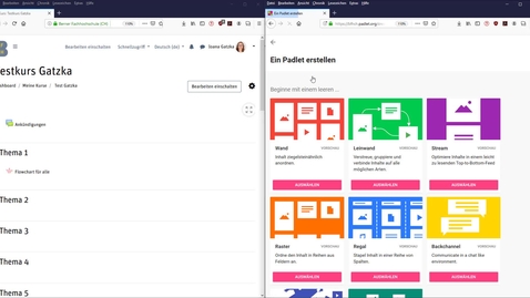 Vorschaubild für Eintrag Padlet mit Moodle als Vorlage kollaborativ 