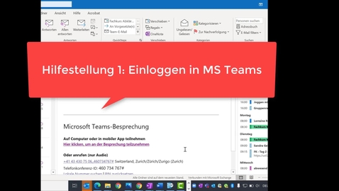 Vorschaubild für Eintrag Kurzeinführung in MS Teams: Einloggen