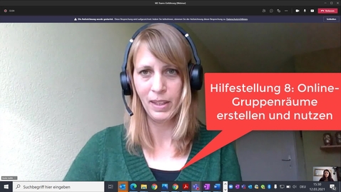 Thumbnail for Kurzeinführung in MS Teams: Online-Gruppenräume erstellen