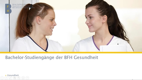 Vorschaubild für Eintrag Infoveranstaltung Bachelor-Studiengänge Departement Gesundheit - Informationen zur Zulassung und Anmeldung