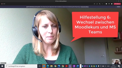 Thumbnail for Kurzeinführung in MS Teams: Wechsel zwischen Moodle und MS Teams