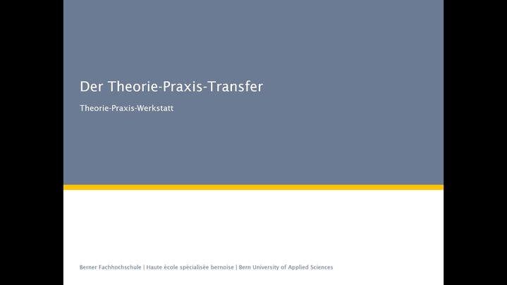 Vorschaubild für Kanal Theorie-Praxis-Transfer
