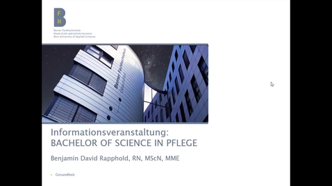 Thumbnail for Online-Infoveranstaltung Bachelor Pflege Vollzeit