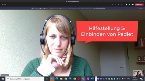 Thumbnail for Kurzeinführung in MS Teams: Padlet einbinden