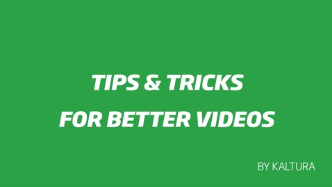 Vorschaubild für Eintrag Tips &amp; Tricks for Better Videos - Chapter 2 - Recording Video