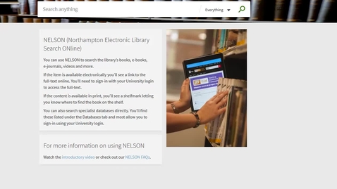 Thumbnail for Using NELSON - Advanced Searching