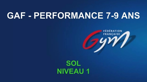Vignette pour GAF - Performance 7-9 ans - SOL - Niveau 1 version 1