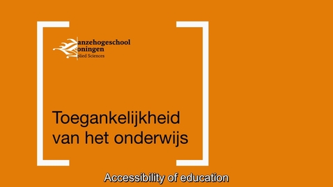 Thumbnail for Film Toegankelijkheid en Onderwijs